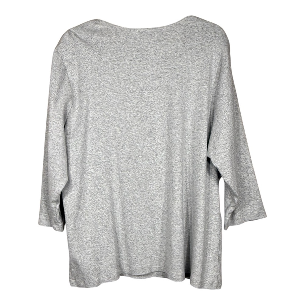 Karen Scott Woman Light Gray Halloween Graphic Top Size 2XL - Picture 6 of 8